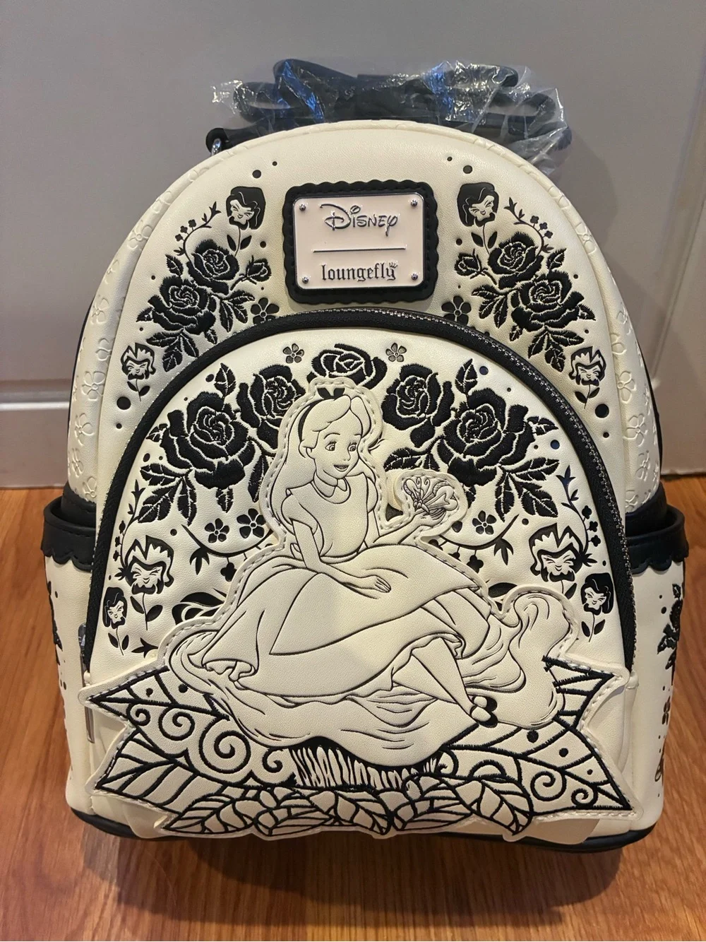 New Loungefly Disney Floral Alice Mini Backpack